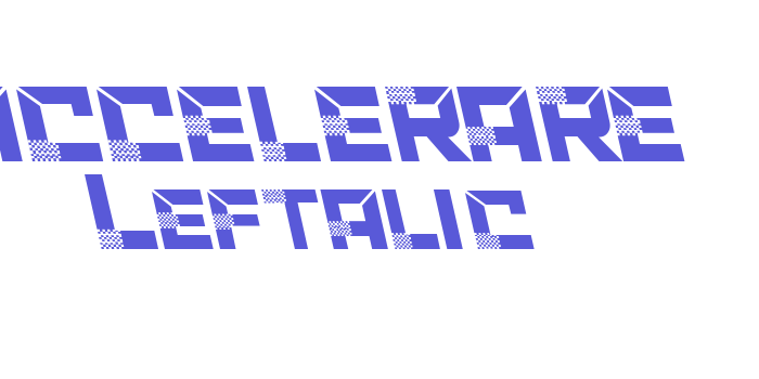 ACCELERARE Leftalic Font Download