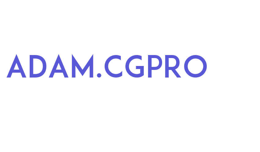 ADAM.CGPRO Font