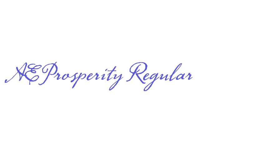 AE Prosperity Regular Font