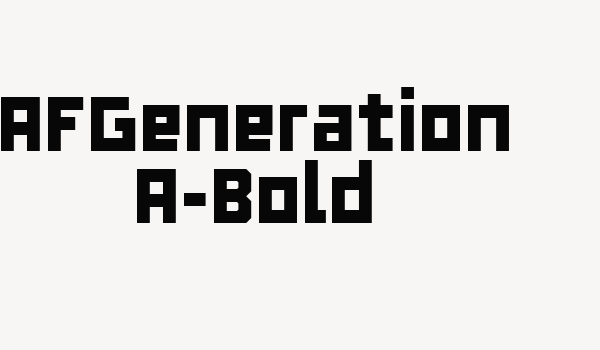 AFGeneration A-Bold Font