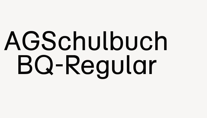 AGSchulbuch BQ-Regular font download