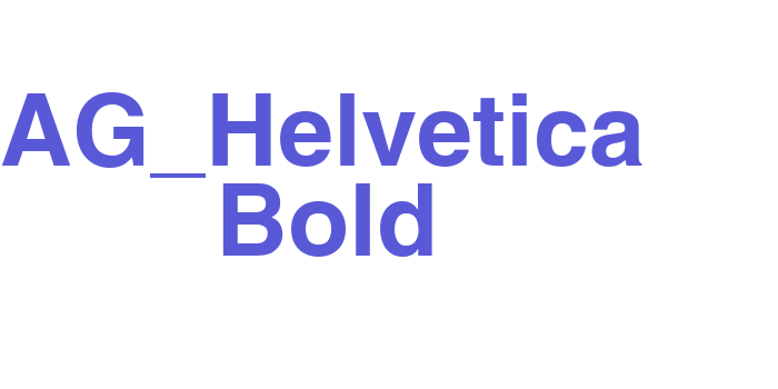 AG_Helvetica Bold Font Download