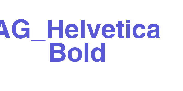 AG_Helvetica Bold Font