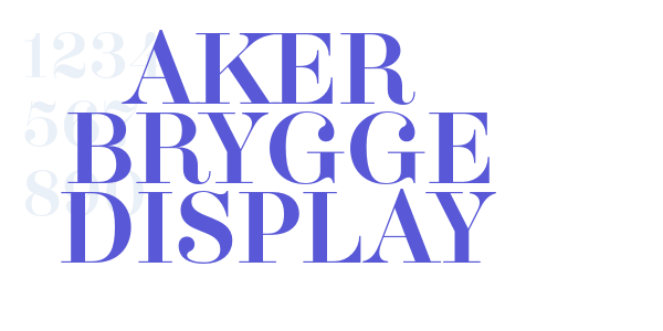 AKER BRYGGE DISPLAY font free