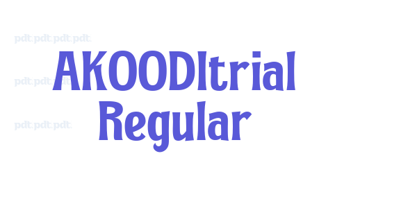 AKOODItrial Regular font free