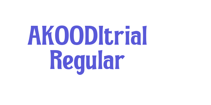 AKOODItrial Regular Font Download