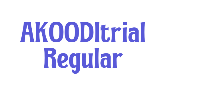 AKOODItrial Regular Font