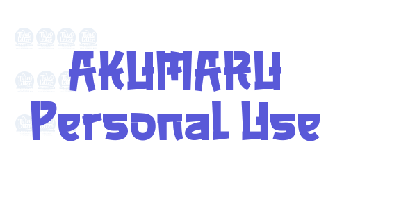 AKUMARU Personal Use font free