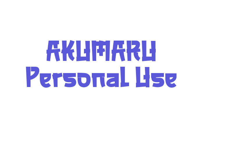 AKUMARU Personal Use Font Download