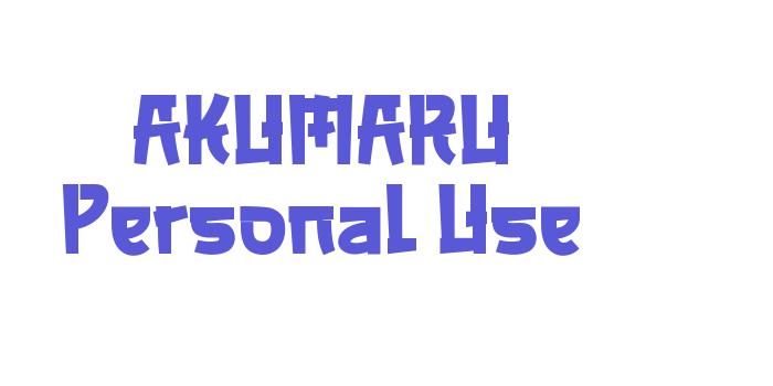 AKUMARU Personal Use Font Download