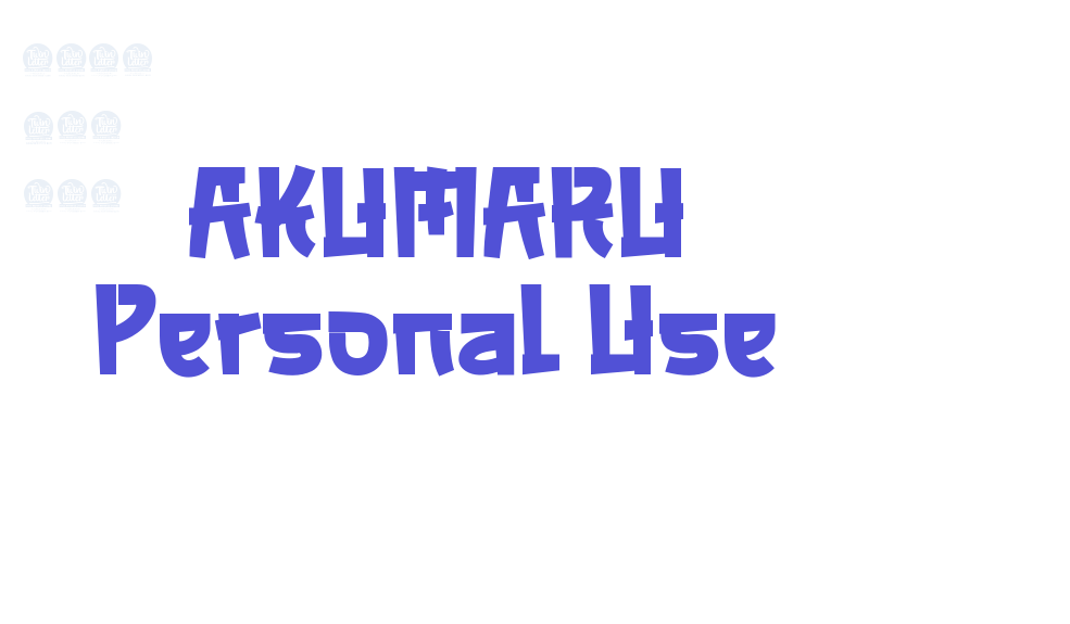 AKUMARU Personal Use-font-download