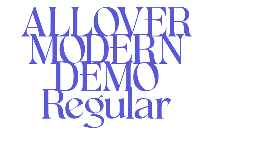 ALLOVER MODERN DEMO Regular Font Download