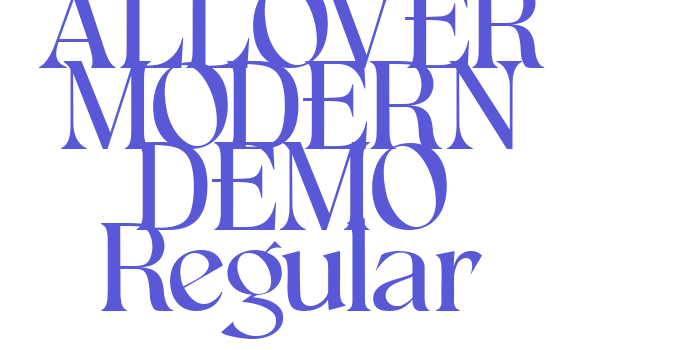 ALLOVER MODERN DEMO Regular Font Download