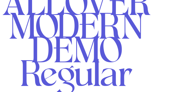 ALLOVER MODERN DEMO Regular Font