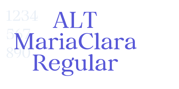 ALT MariaClara Regular font free