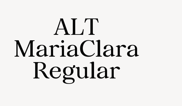 ALT MariaClara Regular Font