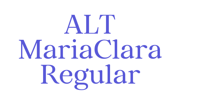 ALT MariaClara Regular Font Download