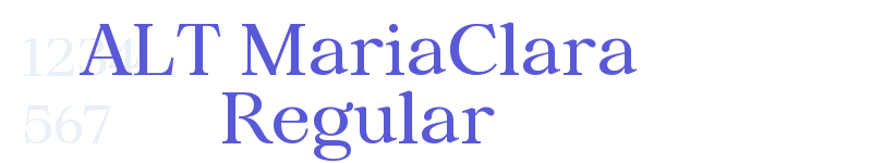 ALT MariaClara Regular-related font