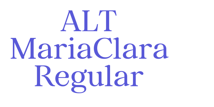 ALT MariaClara Regular Font