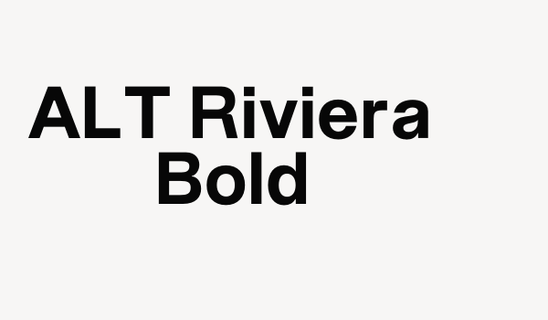 ALT Riviera Bold Font