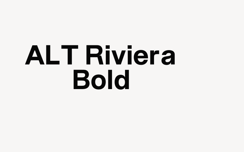 ALT Riviera Bold Font