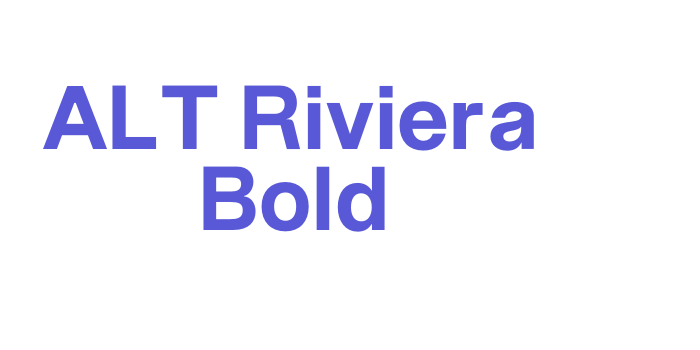 ALT Riviera Bold Font Download