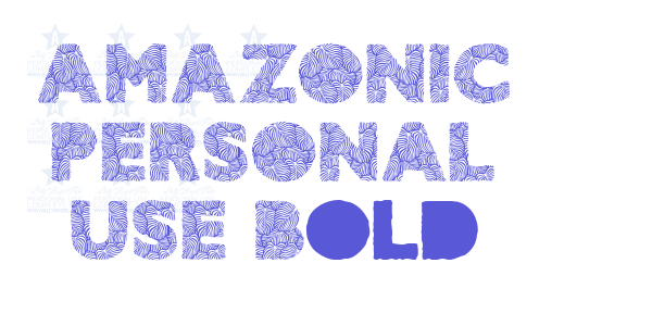 AMAZONIC PERSONAL USE Bold font free