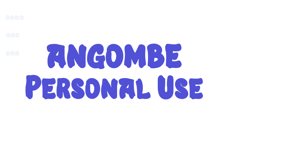 ANGOMBE Personal Use-font-download