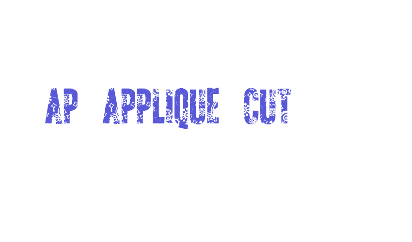 AP Applique Cut Font Download