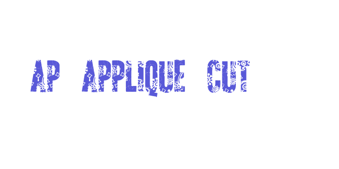 AP Applique Cut Font Download