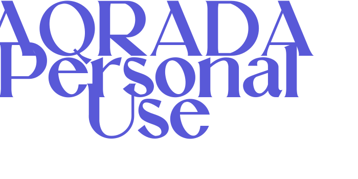 AQRADA Personal Use Font Download