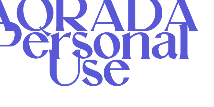 AQRADA Personal Use Font