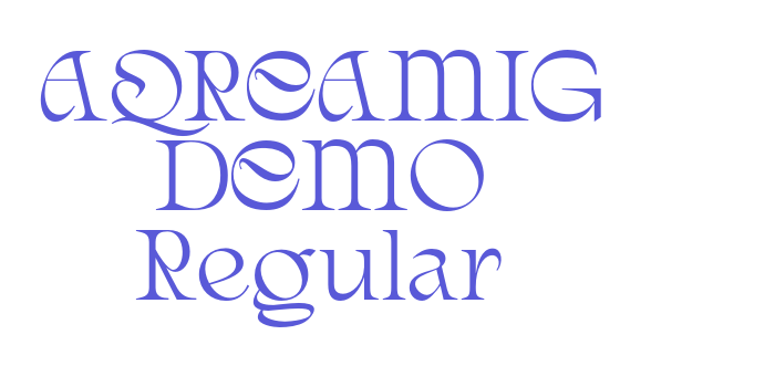 AQREAMIG DEMO Regular Font Download