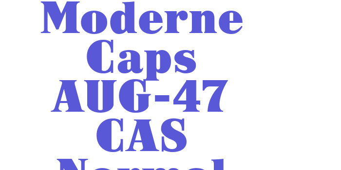 Download ARB-187 Moderne Caps AUG-47 CAS Normal Font