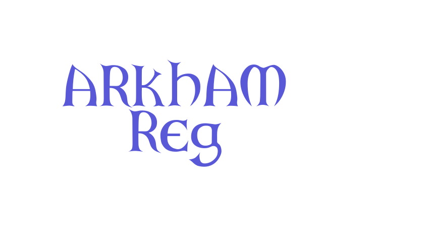 ARKHAM Reg Font Download