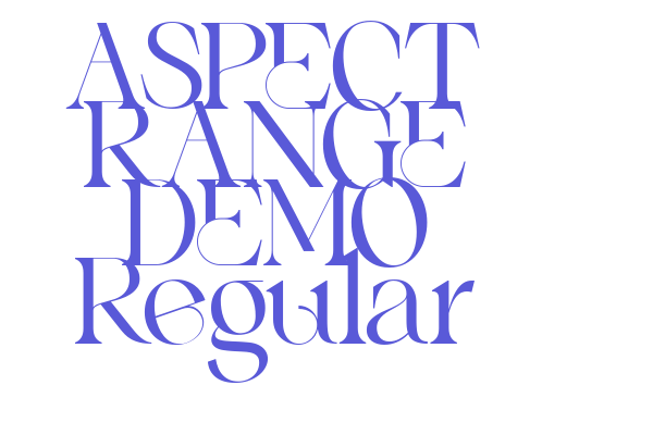 ASPECT RANGE DEMO Regular Font