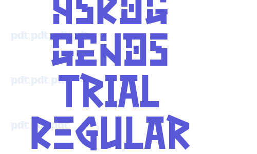 ASROG GENOS trial Regular Font Download