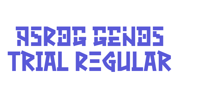 ASROG GENOS trial Regular Font Download