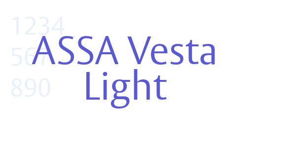 ASSA Vesta Light font free