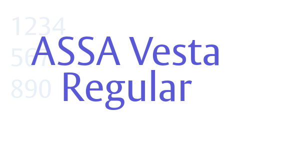 ASSA Vesta Regular font free