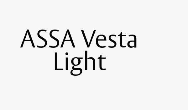 ASSA Vesta Light Font