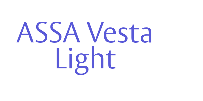 ASSA Vesta Light Font