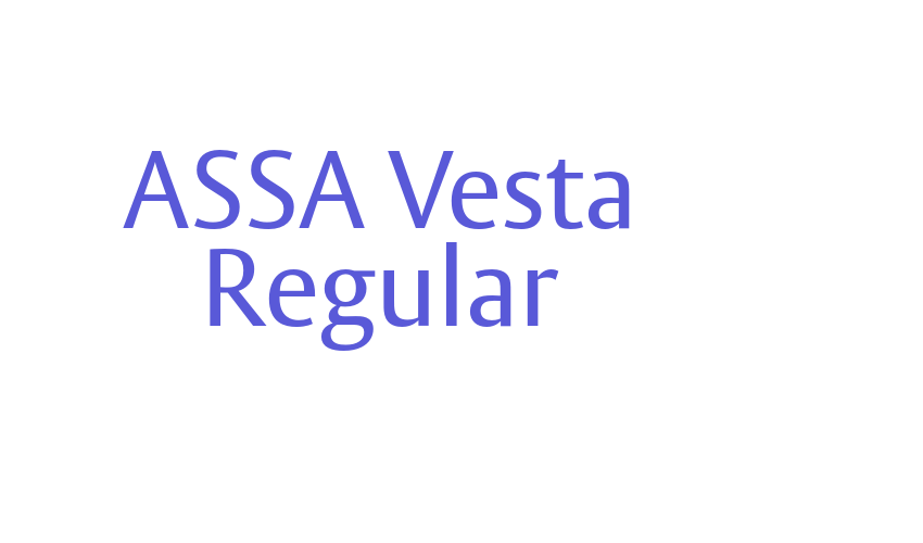 ASSA Vesta Regular Font