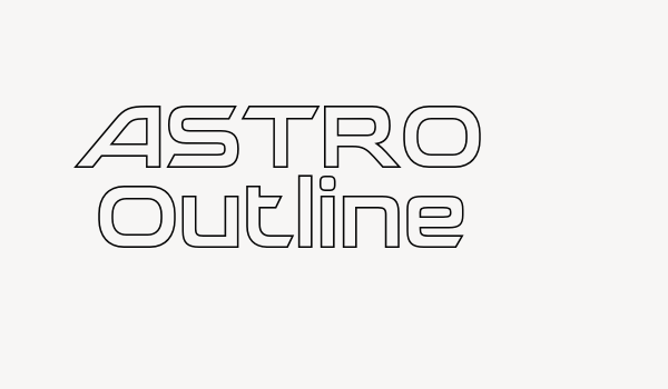 ASTRO Outline Font