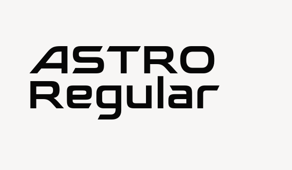 ASTRO Regular Font