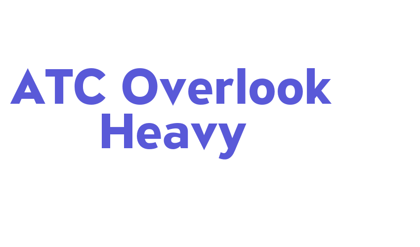 ATC Overlook Heavy Font Download