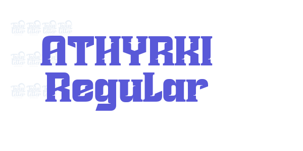 ATHYRKI Regular font free