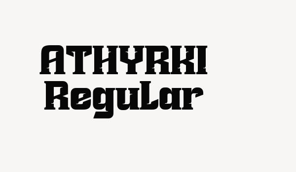 ATHYRKI Regular Font