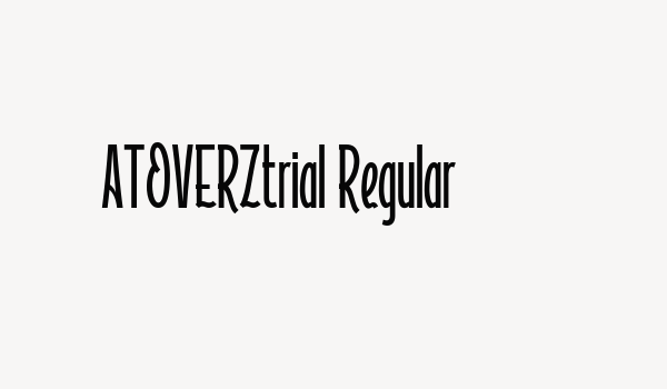 ATOVERZtrial Regular Font