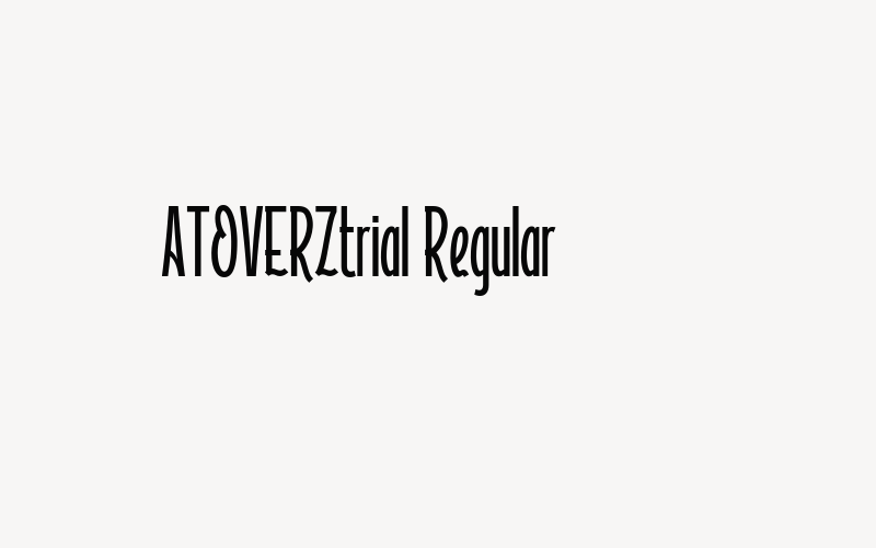 ATOVERZtrial Regular Font